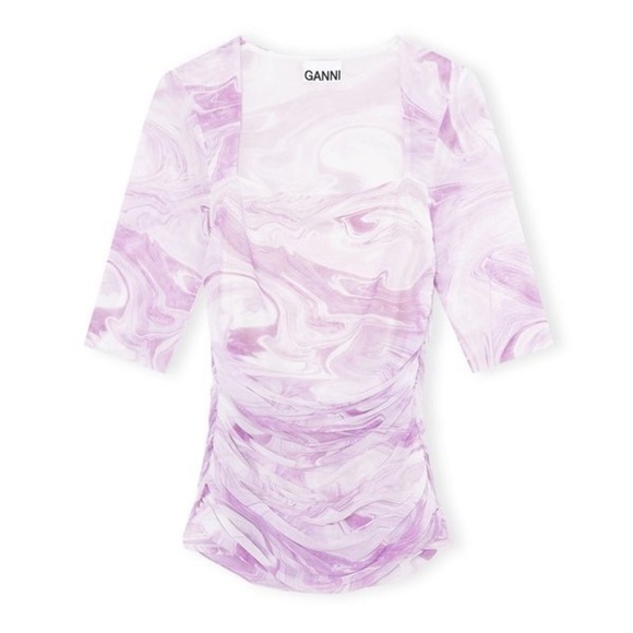 GANNI Shirt with Rouches (S) - Picture 5 of 10